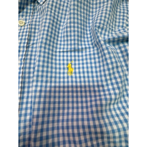 Polo Ralph Lauren Button Shirt Men's Xl Blue Checkered Short Sleeve Classic Fit - Picture 3 of 8